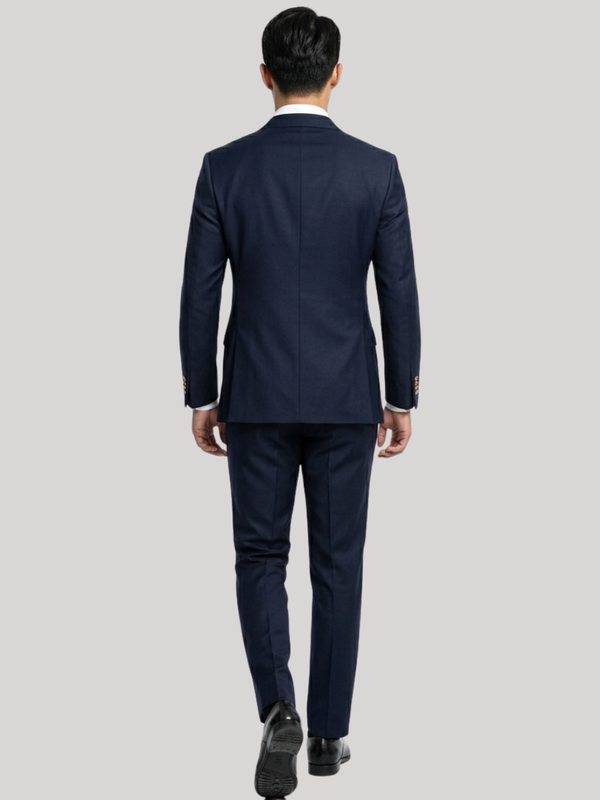 Navy Double-Breasted Suit